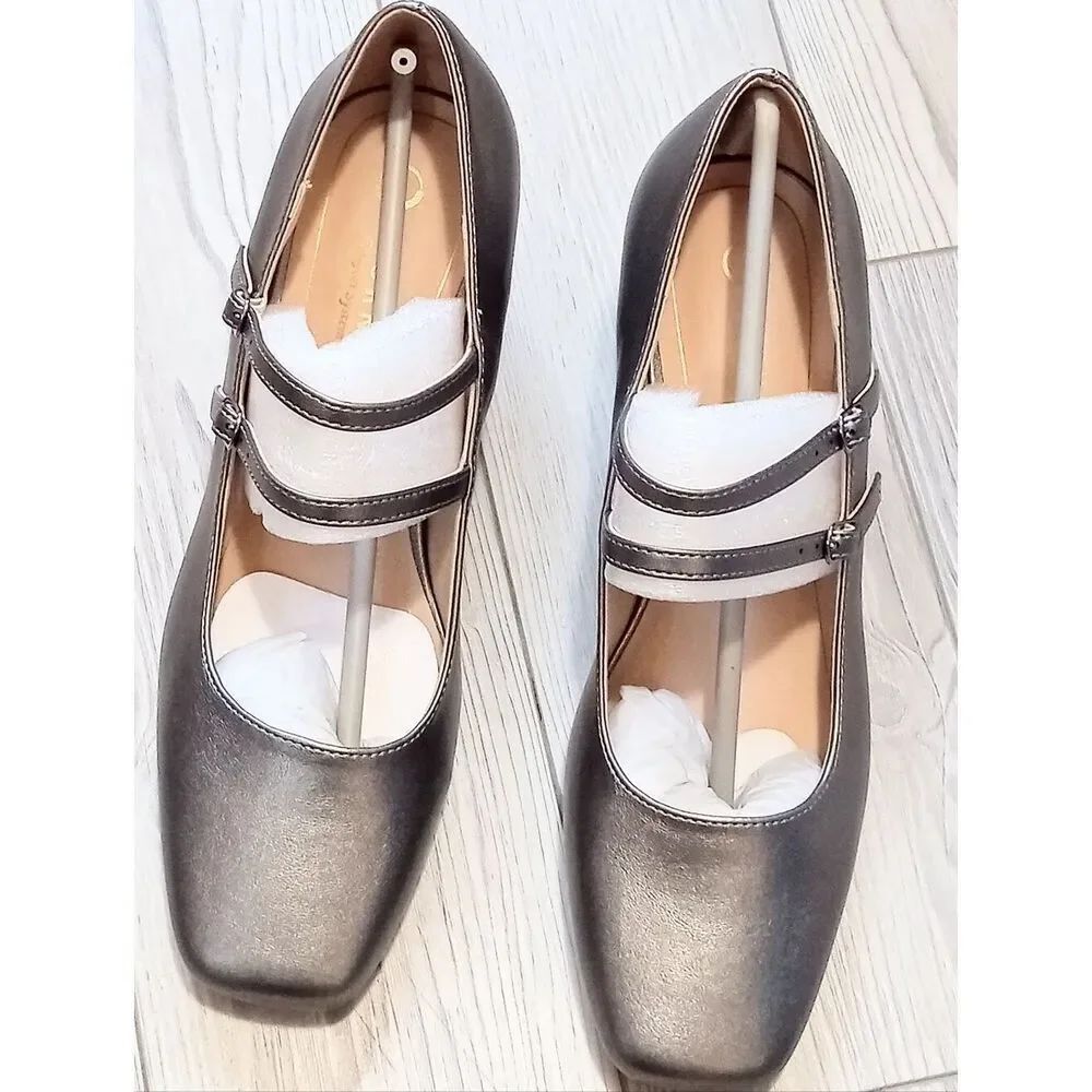 (S-4759) Journee Collection Nally Womens Square Toe Block Heel Pumps Sz 9 - Picture 3 of 15